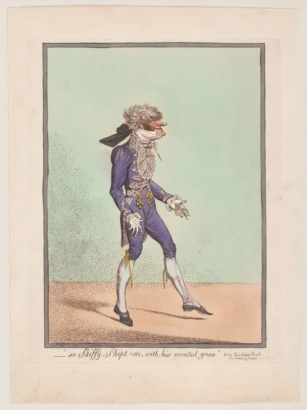 "–So Skiffy-Skipt On, With his Wonted Grace"–Vide Birthday Ball. See Morning Herald. Jan-y 20th Wall Art by James Gillray - High-Resolution Digital Print