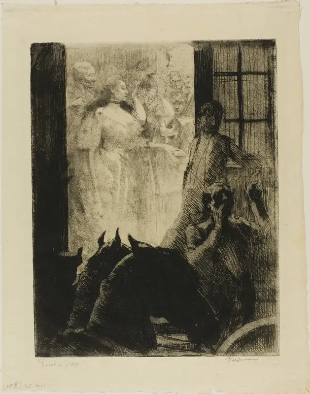 Social Success, plate seven from Woman Wall Art by Albert Besnard - High-Resolution Digital Print