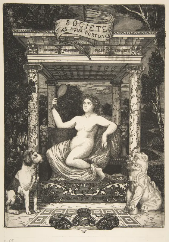 Société des Aquafortistes (Frontispice) Wall Art by Félix Bracquemond - High-Resolution Digital Print