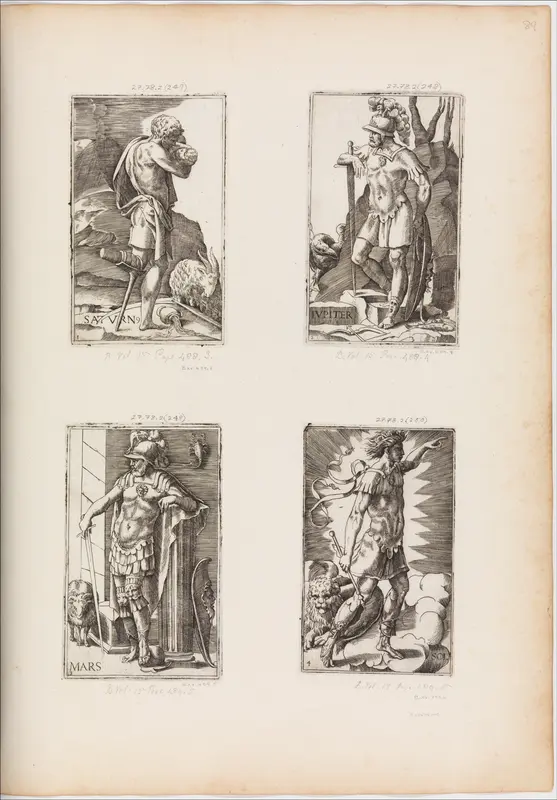 Sol, from Planets, plate 4 Wall Art by Giulio Bonasone - High-Resolution Digital Print