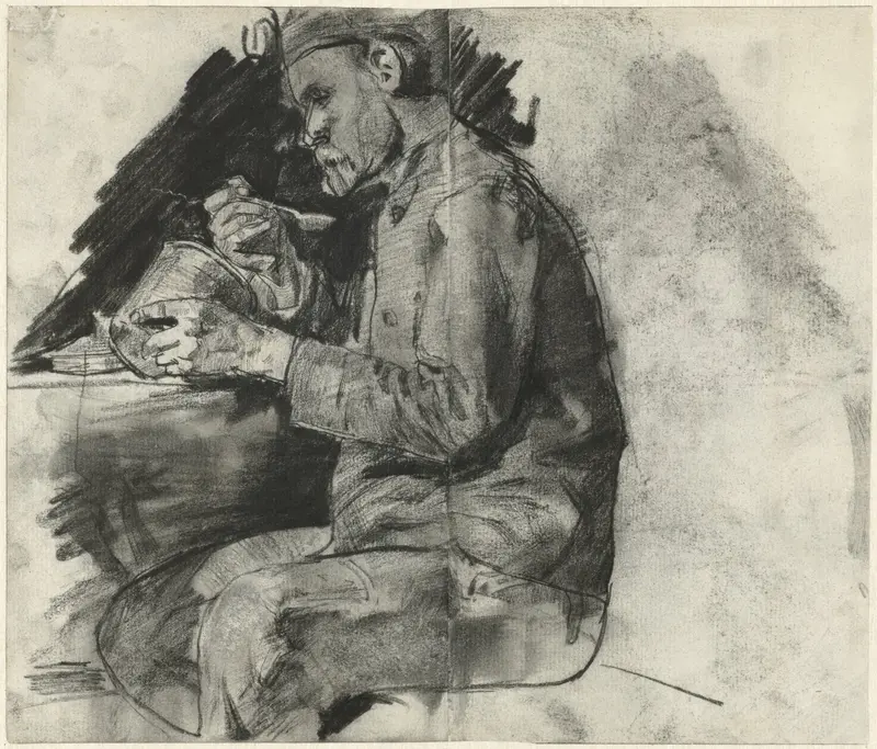Soldaat die zit te eten Wall Art by George Hendrik Breitner - High-Resolution Digital Print