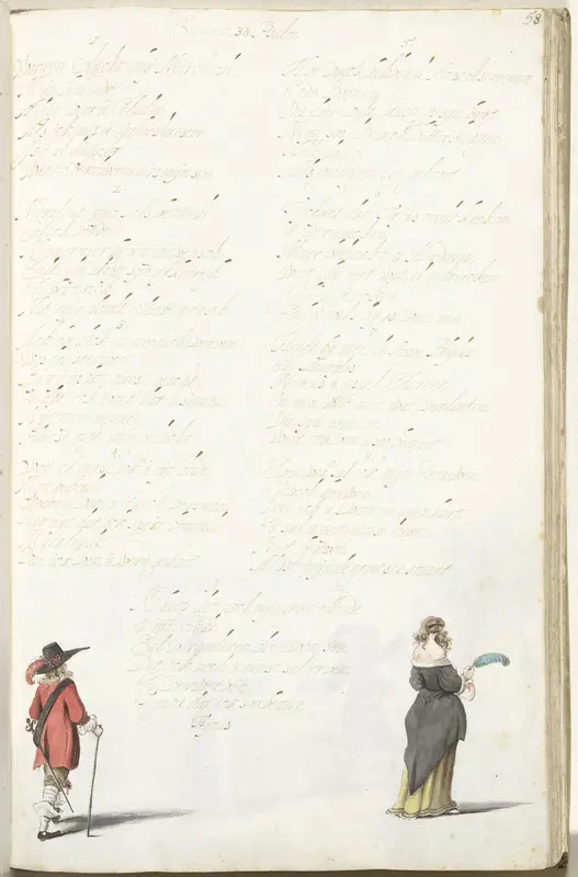 Soldaat en dame, van achteren Wall Art by Gesina ter Borch - High-Resolution Digital Print