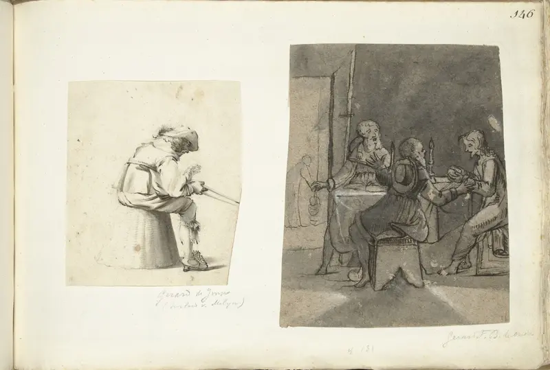 Soldaat, Maaltijd te Emmaüs en hoofd van een man Wall Art by Unknown - High-Resolution Digital Print