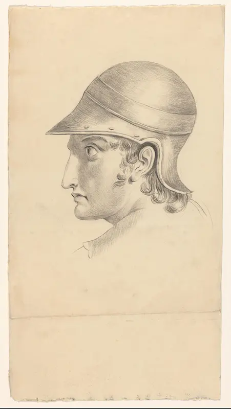 Soldaat met helm Wall Art by Unknown - High-Resolution Digital Print