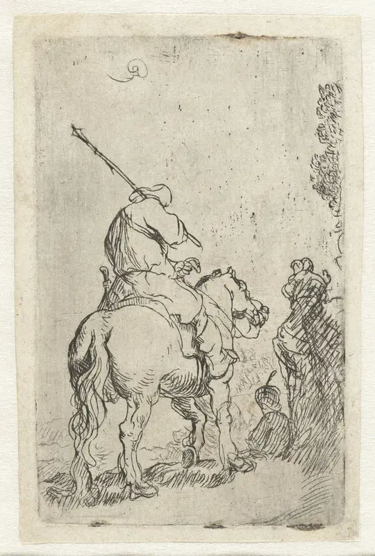 Soldaat met tulband te paard Wall Art by anonymous - High-Resolution Digital Print