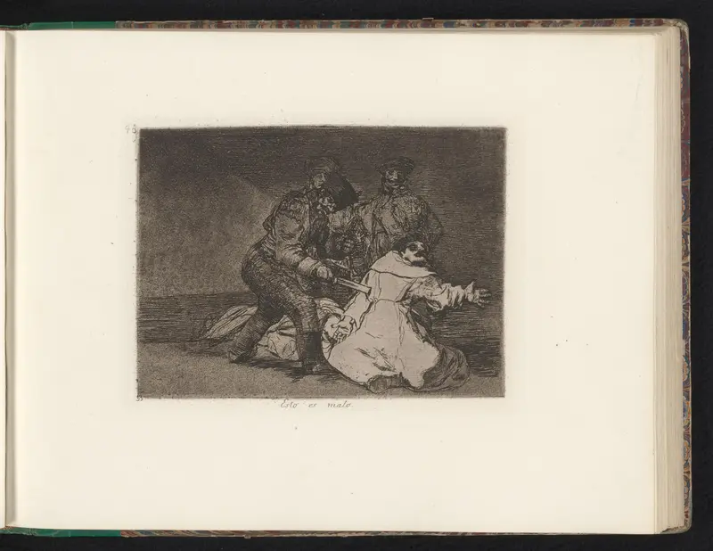 Soldaat steekt een geestelijke dood Wall Art by Francisco de Goya - High-Resolution Digital Print