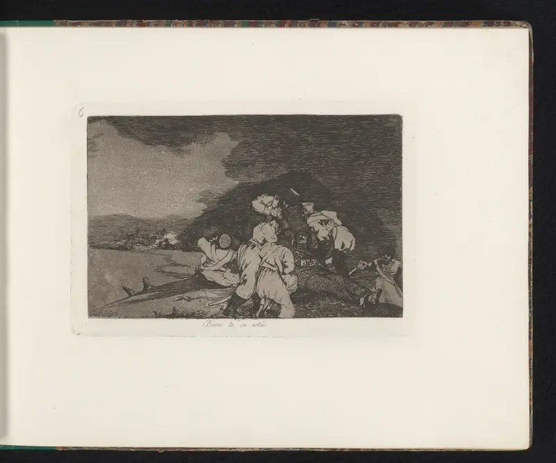 Soldaten knielen bij gevallen kameraden Wall Art by Francisco de Goya - High-Resolution Digital Print
