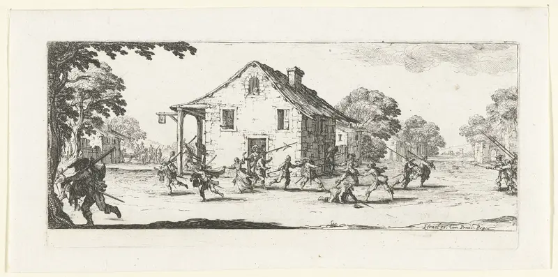 Soldaten plunderen een herberg Wall Art by Jacques Callot - High-Resolution Digital Print