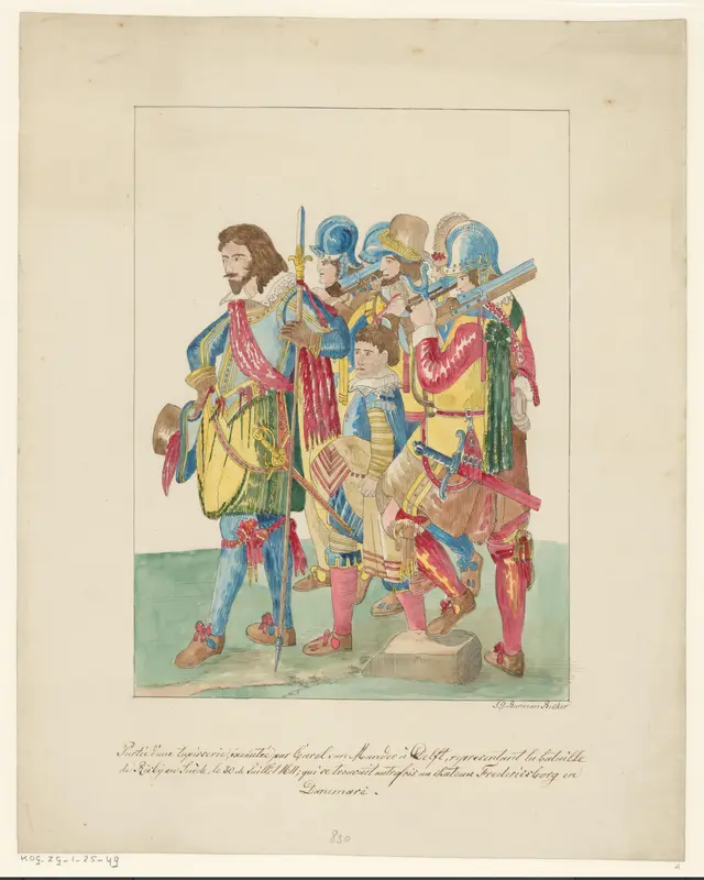 Soldaten van Christiaan IV, koning van Denemarken en Noorwegen, 30 juli 1611 Wall Art by Frederik Christian Lund - High-Resolution Digital Print