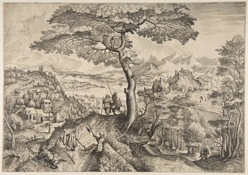 Soldiers at Rest (Milites Requiescentes), from "The Large Landscapes" Wall Art by Pieter Bruegel the Elder - High-Resolution Digital Print