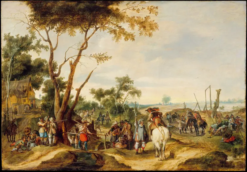 Soldiers Bivouacking Wall Art by Pieter Snayers - High-Resolution Digital Print