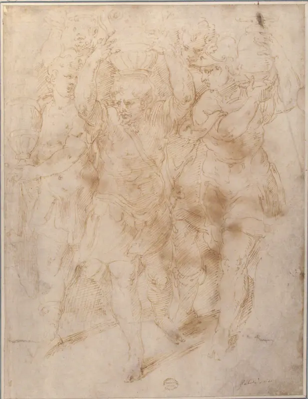 Soldiers Carrying Urns Wall Art by Girolamo da Carpi (Girolamo Sellari) - High-Resolution Digital Print