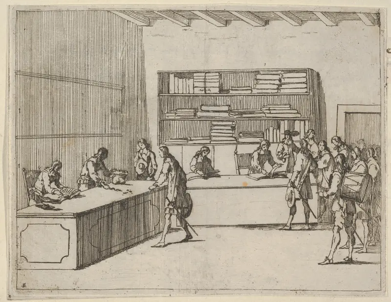 Soldiers Enlisting to Defend the Faith agains the Turks, from "L'Idea di un Principe ed Eroe Cristiano in Francesco I d'Este, di Modena e Reggio Duca VIII [...]" Wall Art by Bartolomeo Fenice (Fénis) - High-Resolution Digital Print
