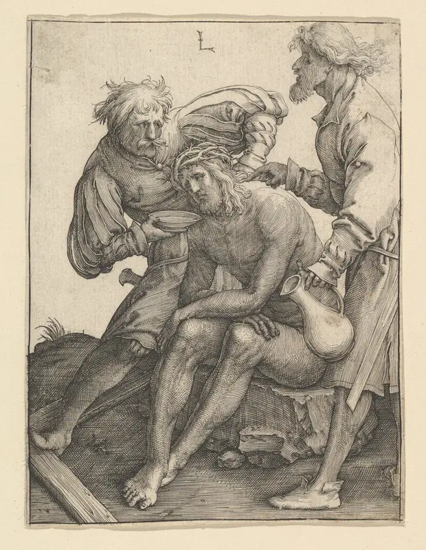 Soldiers Giving Drink to Christ Wall Art by Lucas van Leyden - High-Resolution Digital Print