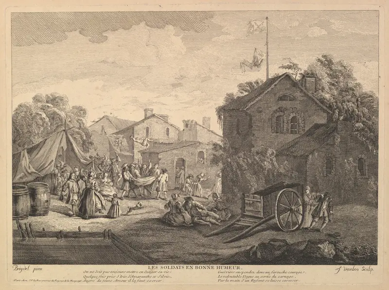 Soldiers in a Good Mood (Les Soldats en Bonne Humeur) Wall Art by Carel Breydel - High-Resolution Digital Print