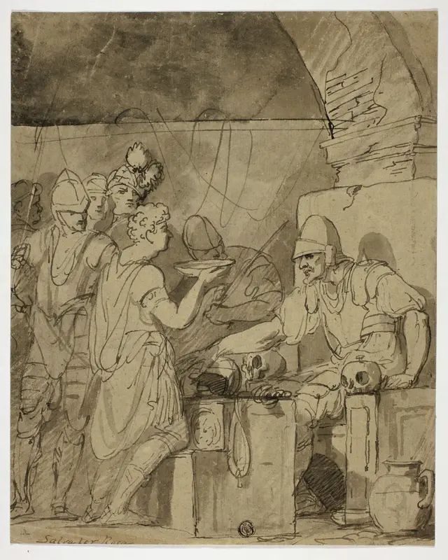 Soldiers Refeshing Themselves Wall Art by John Hamilton Mortimer - High-Resolution Digital Print