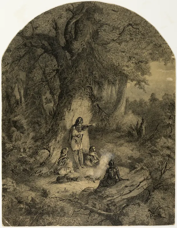 Soldiers under a Tree Wall Art by Gustave Doré - High-Resolution Digital Print