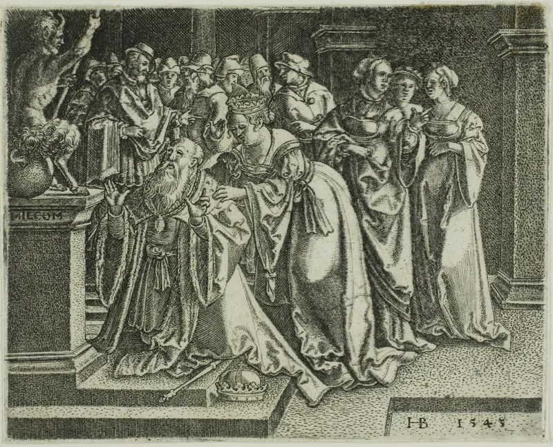 Solomom Adoring the Idols Wall Art by Hans Brosamer - High-Resolution Digital Print