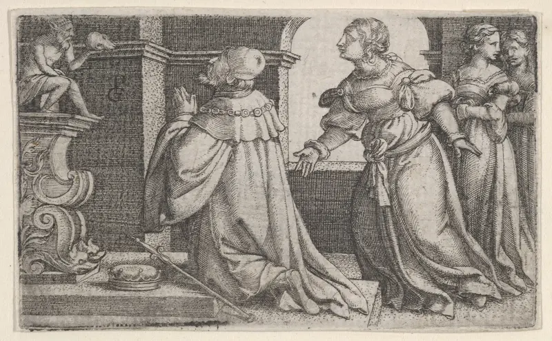 Solomon Worshipping Idols Wall Art by Georg Pencz - High-Resolution Digital Print