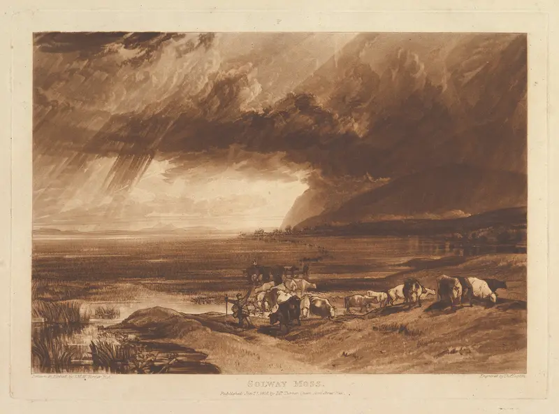 Solway Moss, part XI, plate 52 from "Liber Studiorum" Wall Art by Joseph Mallord William Turner - High-Resolution Digital Print