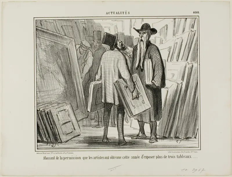 Some artists are taking advantage of this year's permission to exhibit more than three paintings, plate 400 from Actualités