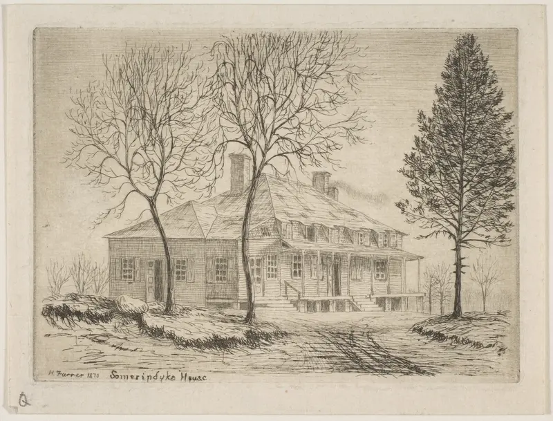 Somerindyck House, Bloomingdale Road, from "Scenes of Old New York" Wall Art by Henry Farrer - High-Resolution Digital Print