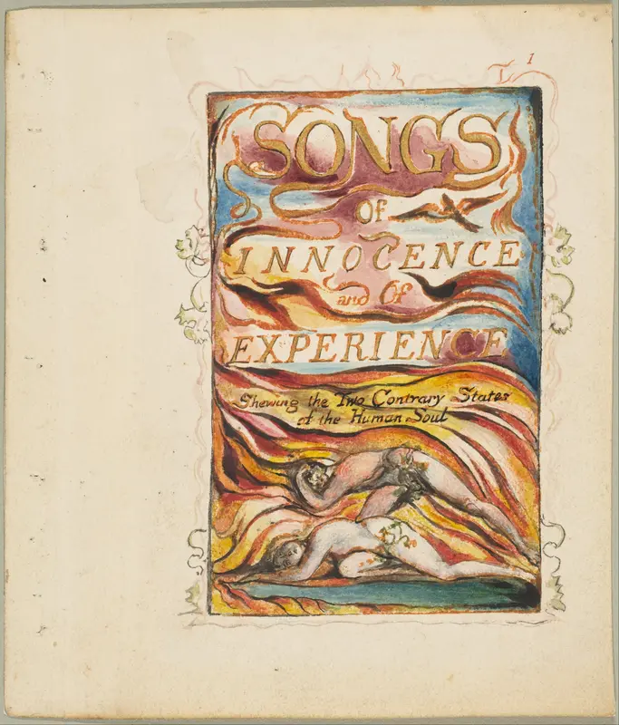 Songs of Innocence and of Experience, Shewing the Two Contrary States of the Human Soul: Combined Title-page