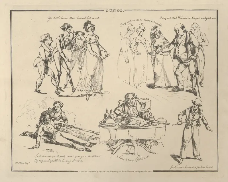 Songs: "Ye little loves that round her wait..." Wall Art by Henry Thomas Alken - High-Resolution Digital Print