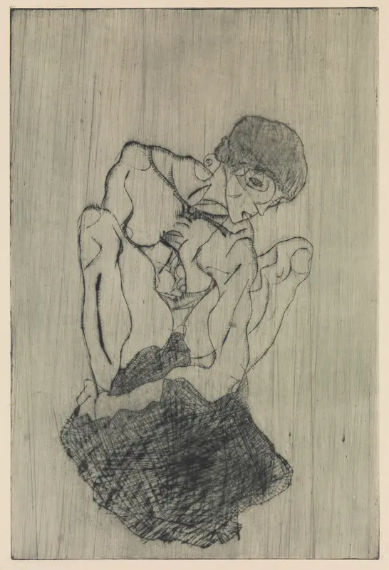 Sorrow Wall Art by Egon Schiele - High-Resolution Digital Print