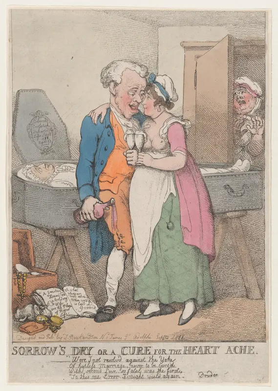 Sorrow's Dry or a Cure for the Heart Ache Wall Art by Thomas Rowlandson - High-Resolution Digital Print
