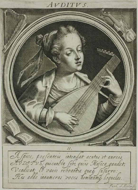 Sound, plate two from The Five Senses Wall Art by Jacob van der Heyden - High-Resolution Digital Print