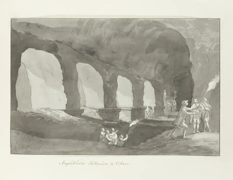 Souterrain van het amfitheater van Catanië Wall Art by Louis Ducros - High-Resolution Digital Print