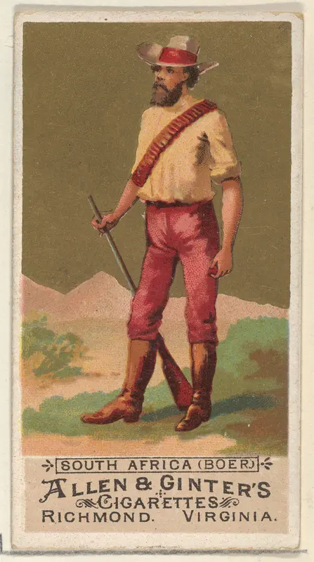 South Africa (Boer), from the Natives in Costume series (N16) for Allen & Ginter Cigarettes Brands Wall Art by Allen & Ginter - High-Resolution Digital Print