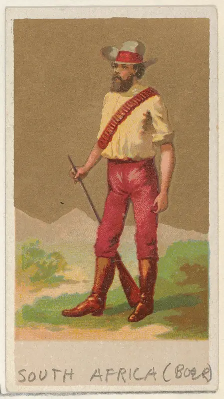 South Africa (Boer), from the Natives in Costume series (N16), Teofani Issue, for Allen & Ginter Cigarettes Brands Wall Art by Allen & Ginter - High-Resolution Digital Print