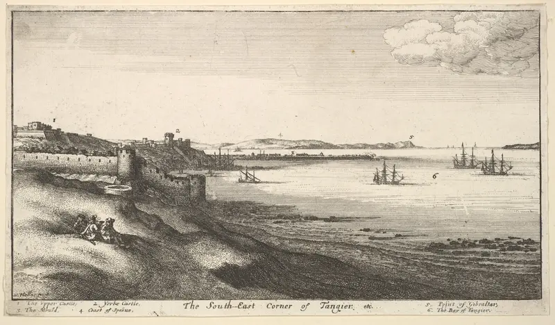 South East Corner of Tangier, from "Views of Tangier" Wall Art by Wenceslaus Hollar - High-Resolution Digital Print