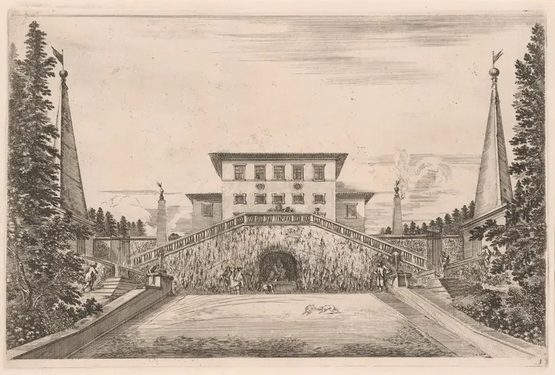 South Facade of the Villa and the Great Meadow, from Views of the Villa Pratolino