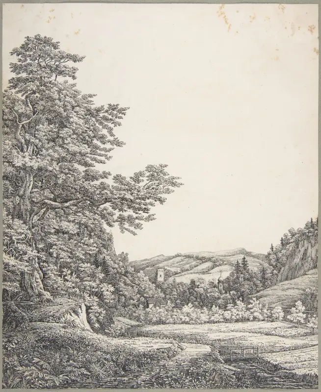 Southern German Landscape Wall Art by Otto Friedrich Magnus Count Baudissin - High-Resolution Digital Print