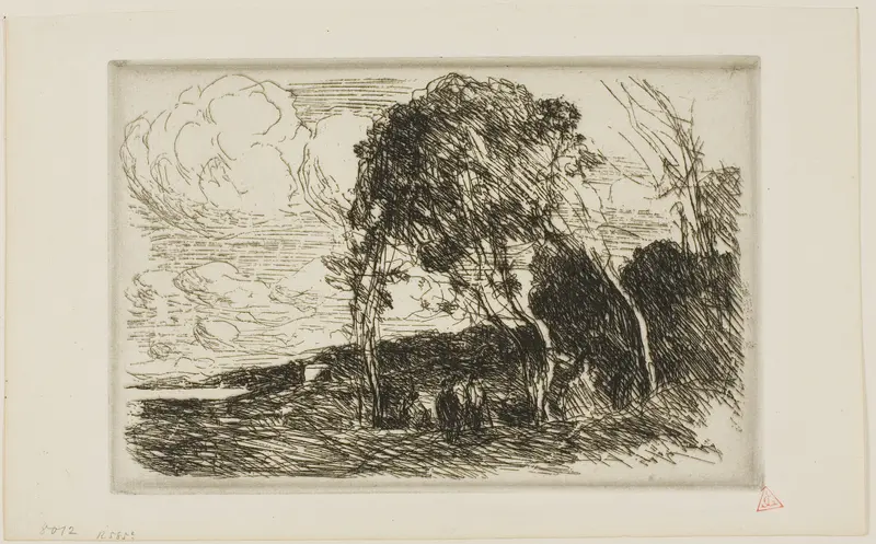 Souvenir of the Fortifications of Douai Wall Art by Jean Baptiste Camille Corot - High-Resolution Digital Print