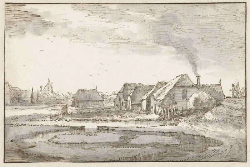 Spaarndammerdijk bij de Braakjes Wall Art by Claes Jansz. Visscher (II) - High-Resolution Digital Print