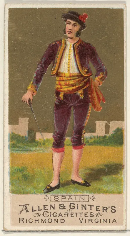 Spain, from the Natives in Costume series (N16) for Allen & Ginter Cigarettes Brands Wall Art by Allen & Ginter - High-Resolution Digital Print