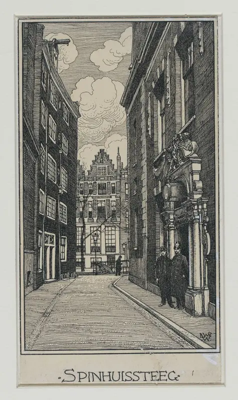 Spinhuissteeg te Amsterdam Wall Art by Willem Wenckebach - High-Resolution Digital Print
