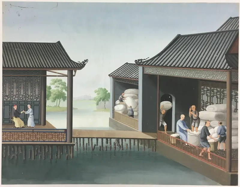 Spinning Cloth, Preparing Tea Leaves, Preparing Silk Wall Art by Unknown - High-Resolution Digital Print