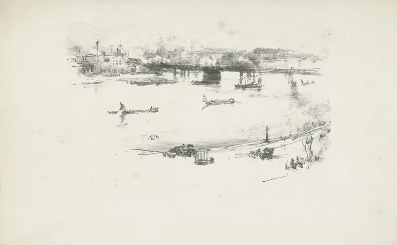 Spoorwegbrug over de Theems bij Charing Cross Wall Art by Thomas Robert Way - High-Resolution Digital Print
