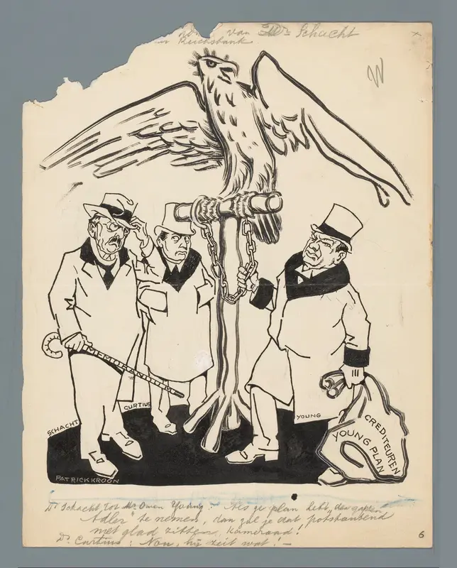 Spotprent op het Young Plan, 1929 Wall Art by Unknown - High-Resolution Digital Print
