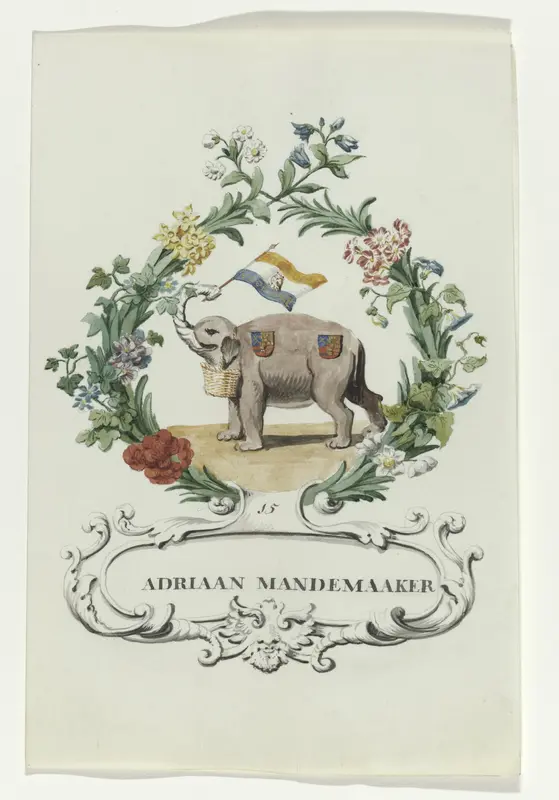 Spotprent van Adriaan Mandemaaker Wall Art by anonymous - High-Resolution Digital Print