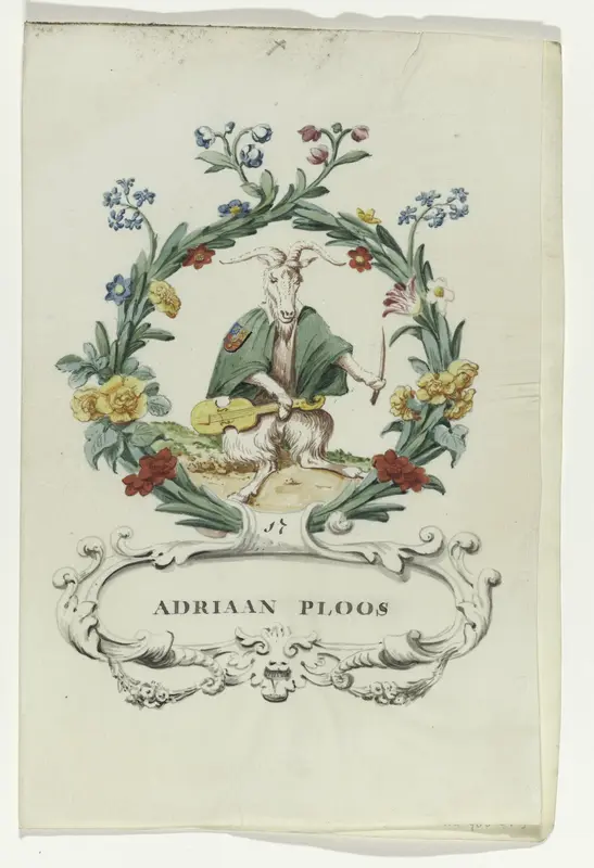 Spotprent van Adriaan Ploos Wall Art by anonymous - High-Resolution Digital Print