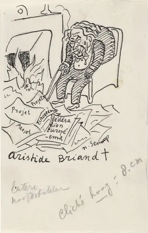 Spotprent van Aristide Briand Wall Art by Leo Gestel - High-Resolution Digital Print