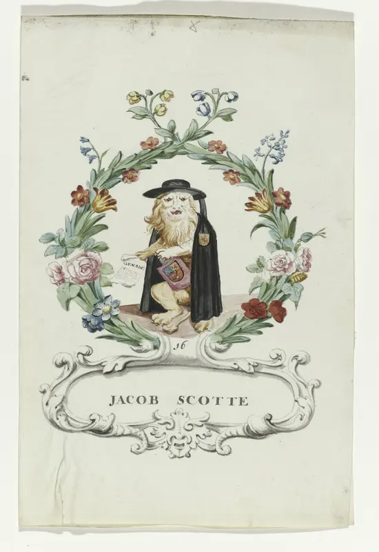 Spotprent van Jacob Scotte Wall Art by anonymous - High-Resolution Digital Print
