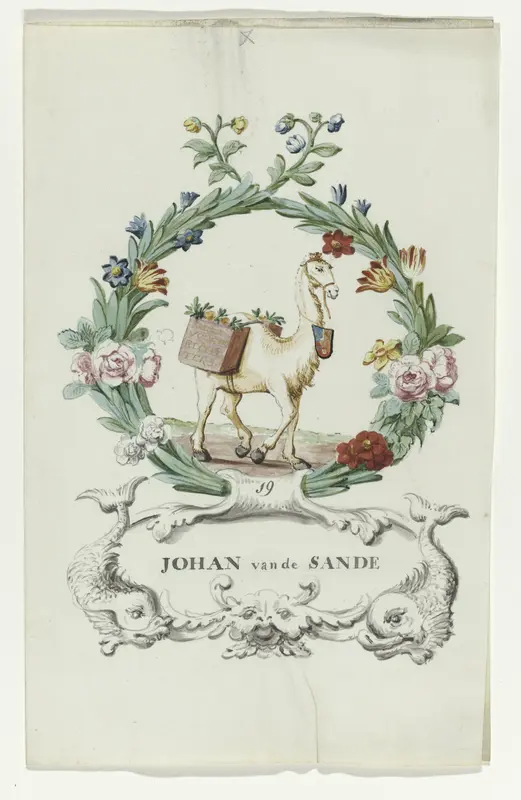 Spotprent van Johan van de Sande Wall Art by anonymous - High-Resolution Digital Print