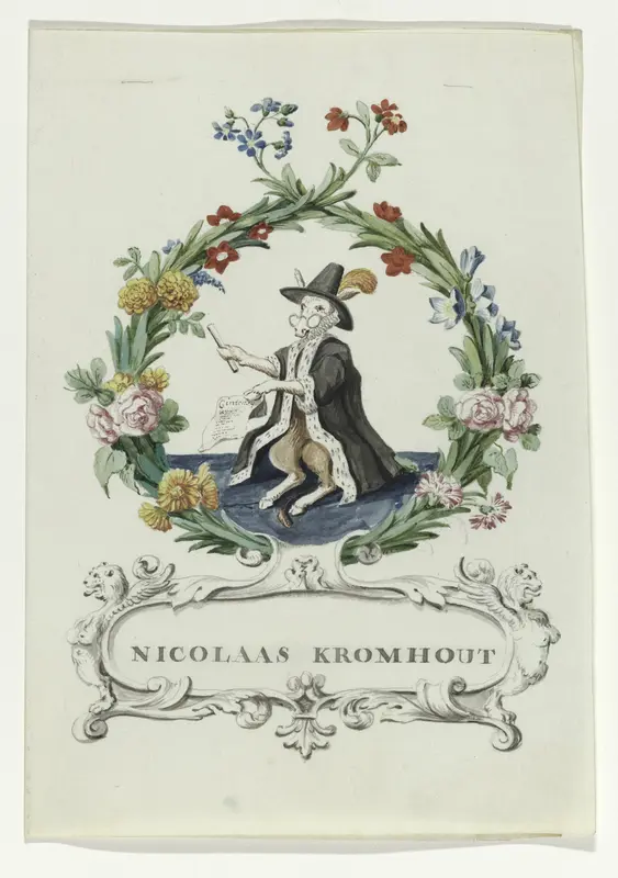 Spotprent van Nicolaas Kromhout Wall Art by anonymous - High-Resolution Digital Print